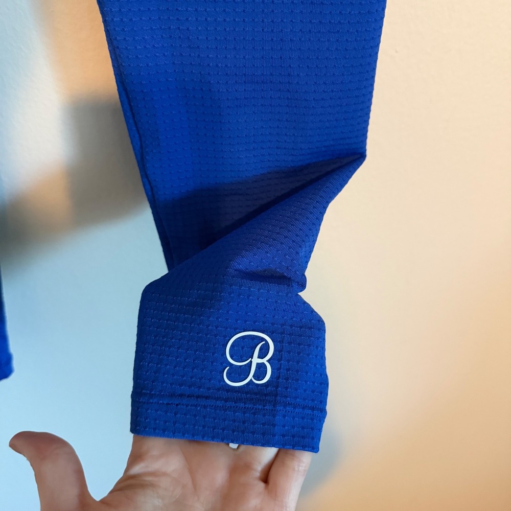 Bombshell Sportswear thigh-high sock leggings royal blue S active athletic - Picture 3 of 5
